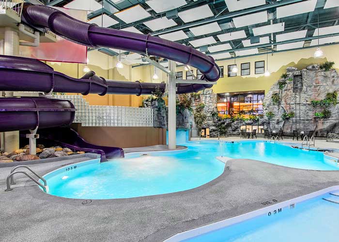 Get splashing with Manitoba’s longest indoor water slide.